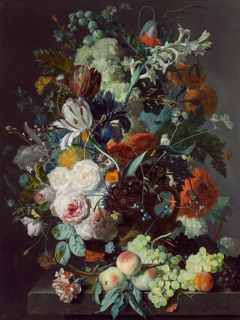 Still Life with Flowers and Fruit Poster Print by van Huysum Jan - Item # VARPDX3AA4365